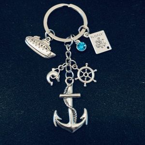 Cruise Ship Vacation themed keychain